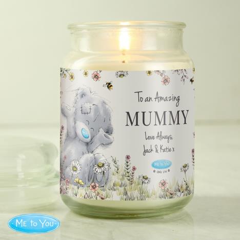 Personalised Me to You Bear Floral Large Jar Candle Extra Image 2